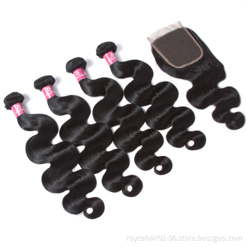 Cheap 10a 11a Grade 100% Peruvian Virgin Hair Extensions Body Wave Bundles with Closure